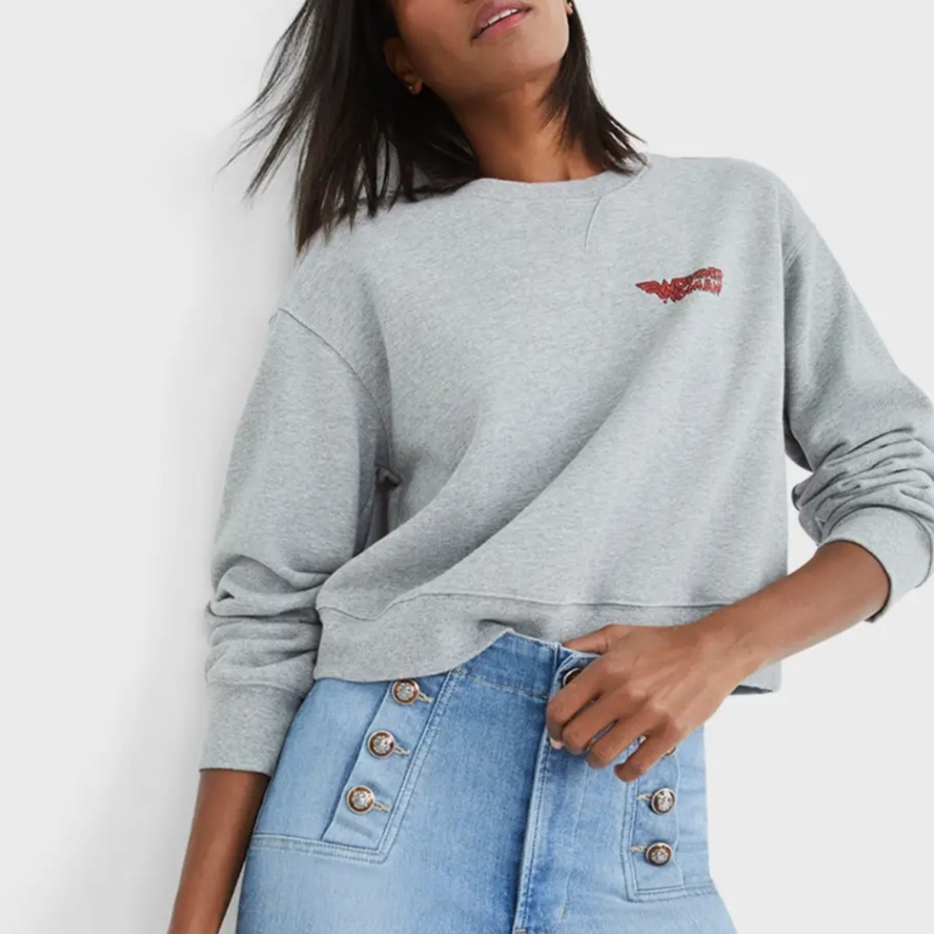 Wonder Woman X Veronica Beard Limited Edition Vehla Cropped Sweatshirt - Size S